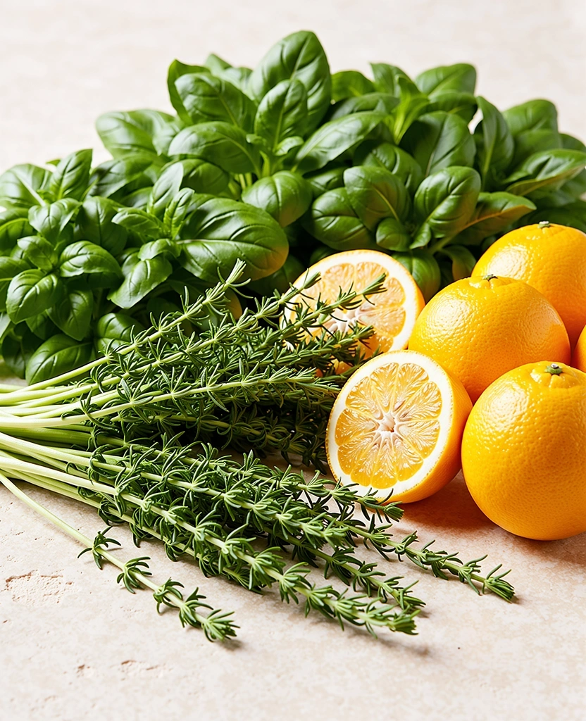 Frische natürliche Zutaten für Vitalität